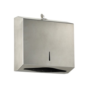 Dispensador de Toallas de Papel Plegadas de Acero Inoxidable de Alta Resistencia con Acabado Satinado para Baños Comerciales - Product Image 2