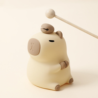 Capybara lampu malam silikon lucu lampu malam berkilau untuk anak-anak dapat diisi ulang USB kontrol sentuh dan Timer sebagai hadiah ulang tahun