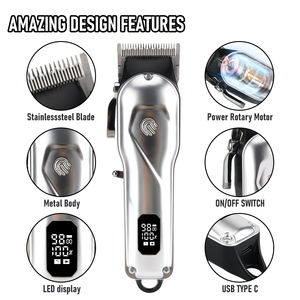 प्रोटेक कस्टम बार्बर सैलून पेशेवर हेयरकट मशीन कॉर्लेस हेयर ट्रिमर पेशेवर बाल क्लिपर - Product Image 2