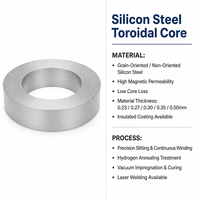 Tôle d'acier au silicium transformateur toroïdal noyau usine fuite magnétique directe coupe et soudage service de traitement disponible