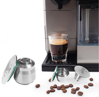 Capsules de café réutilisables compatibles LIHONG, en acier inoxydable, réutilisables, en métal, type K-Cups