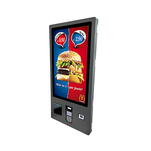 Thiết Bị Đầu Cuối Thanh Toán Đơn Hàng Thông Minh 32 Inch Màu Đen <span class=keywords><strong>Kiosk</strong></span> In Tự Phục Vụ Gắn Tường Máy Tính Android Cho Ngân Hàng Thực Phẩm KHÁCH SẠN Cửa Hàng - Product Image 3