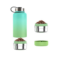 Grande tasse thermos en acier inoxydable 1L avec fond détachable Design classique pour animaux de compagnie en plein air