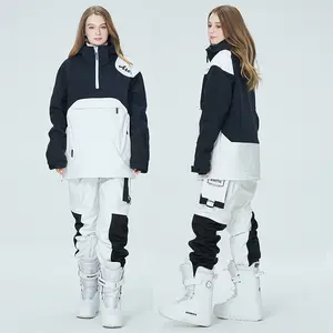 Iki adet kış açık spor profesyonel yüksek moda çapraz ülke kayak giyim kayak kıyafeti Unisex Snowboard ceket