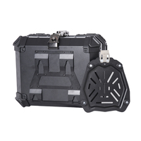 Vente en gros de coffre de moto universel imperméable de grande capacité 28L en aluminium noir