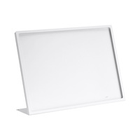 Présentoir de menu de bureau en métal pour la conception simple réutilisable lavable d'accessoires de restaurant et de barre