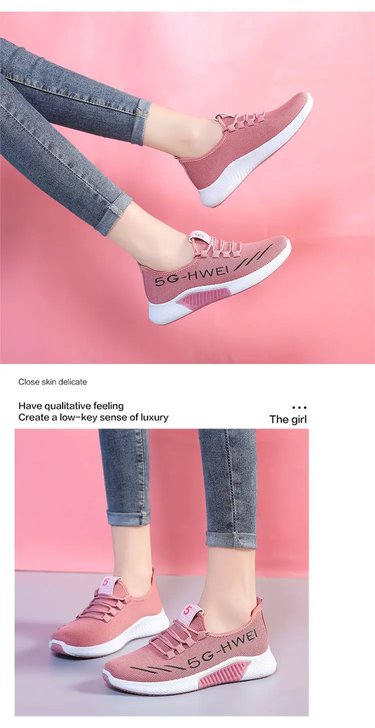 New custom breathable ladies shoes women flat casual shoes