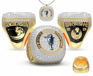 Sidan Model 669 2026 Customized Rose Gold Plated Alloy Heart Shape Champion <b>Ring</b> for Baseball Softball Football-Manufacturer - Product Image 3