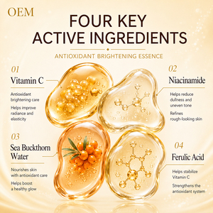 Crème Visage Coréenne Hydratante Éclaircissante et Blanchissante au Collagène et Niacinamide, Capsules Dorées à la Vitamine C, 50g, Marque Privée OEM, Direct Usine - Product Image 3