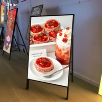 Publicité Illuminée Led Ultra Mince Boîte À Lumière 60x90cm Sans Stand Menu Film Affiche Ultra Mince Boîte À Lumière Affichage