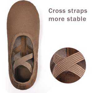 Zapatillas de ballet suaves Dynadans para mujer, de lona, con suela plana dividida, para adultos y niñas. - Product Image 4