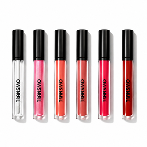 TRANSMO Lip <b>Gloss</b> Tubes 4ml <b>Clear</b> PETG With Black Screw Cap Screen Printed Logo Cosmetic Packaging - Product Image 1