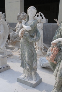 Taille réelle grand quatre saisons jardin dame sculpture marbre Figure Sculpture pierre humaine Statue féminine pour jardin décor extérieur - Product Image 3