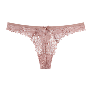 Braguitas de encaje tipo T de algodón sexy de cintura baja para mujer, estilo europeo y americano, de fábrica. - Product Image 2