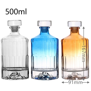 Botella de Vidrio Redonda con Corcho para Bebidas Alcohólicas, Color Negro Mate Escarchado, 375 ml, 500 ml, 750 ml, 1000 ml, Tequila - Product Image 3