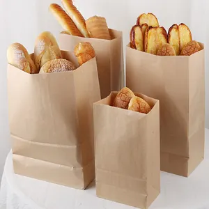 Упаковочные пакеты из крафт-бумаги для хлеба, бумажные пакеты для сэндвичей от китайского производителя