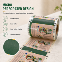 Vente en gros de rouleaux de film PET micro-perforé de qualité alimentaire avec logo personnalisé pour l'emballage automatique