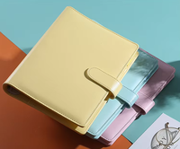 Carnet de planification budgétaire A5/A6 en cuir PU à six anneaux avec porte-cartes, économique pour la vente en gros