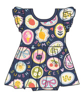 Robe de balançoire d'Halloween pour filles, motif mignon chien momie et citrouille, en bambou, pour tout-petits, avec culotte bouffante