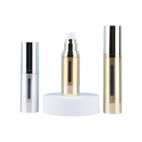 Flacon pompe vide pour crème et lotion visage 15ml 30ml 50ml, flacon pulvérisateur personnalisé, emballage or et argent
