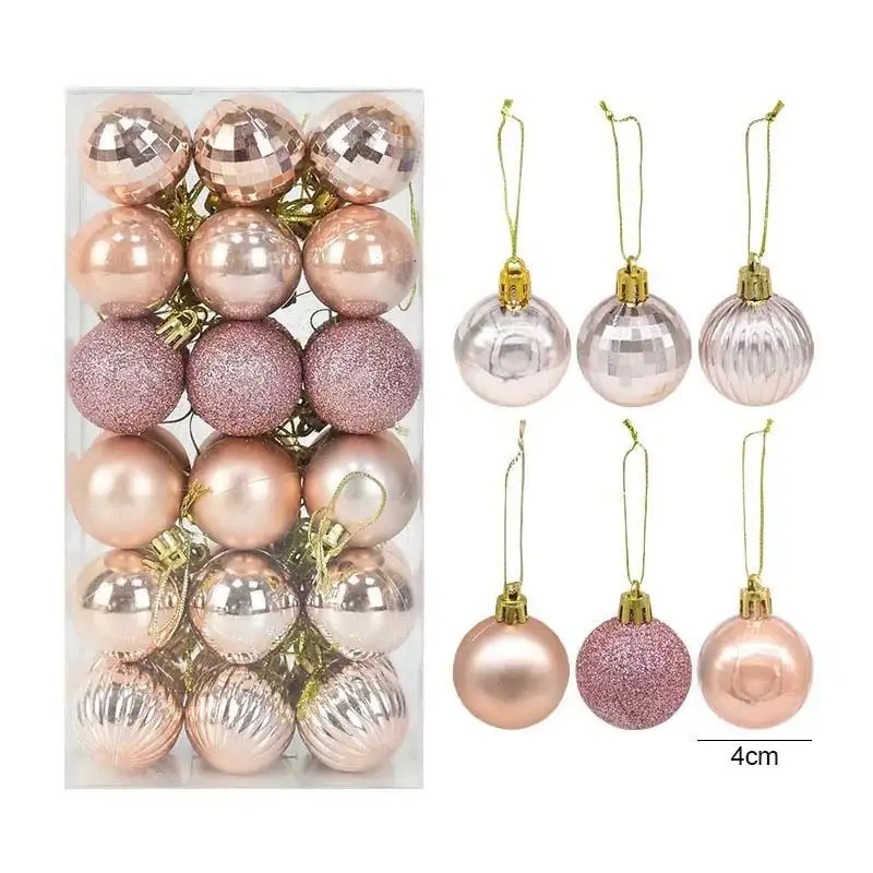 1Box Weihnachts kugeln Weihnachts baum Ornamente Ball Weihnachten hängenden Baum Anhänger Home Party Dekor Neujahrs geschenk Noel Navidad