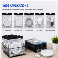 LED Light Packaging Bag Anti Scratch Zipper Pouch Lighting Product Storage Packaging for Retail and Industrial Supply