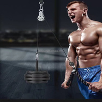 Système de poulie - Accessoire de machine à câble DIY pour salle de sport à domicile, ensemble d'entraînement réglable pour les biceps, les triceps et le renforcement du dos