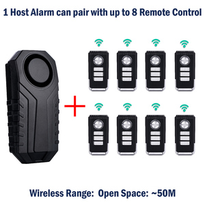Alarma inalámbrica con <span class=keywords><strong>sensor</strong></span> de vibración antirrobo, alarma de seguridad para bicicleta y motocicleta, resistente al agua, con mando a distancia - Product Image 4