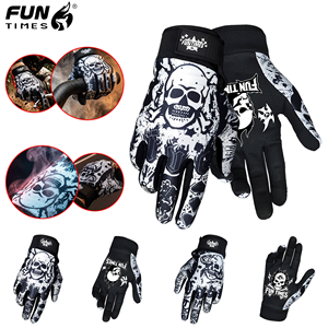 FUNTIMES Guantes de dedo completo con diseño de <span class=keywords><strong>tatuaje</strong></span> japonés y diseño de flor de <span class=keywords><strong>cerezo</strong></span> en las puntas de los dedos para hombres/mujeres - Product Image 1