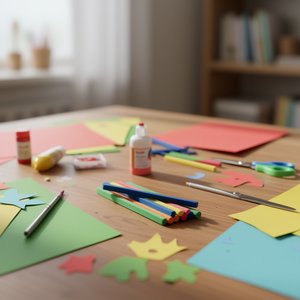 Bâtonnets en bois ILAN 5x150mm, bâtonnets colorés pour l'artisanat et les loisirs créatifs - Product Image 3