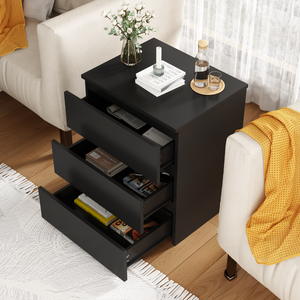 3 <b>Drawer</b> Dresser Set Of 2 <b>Small</b> Wooden Chest Of <b>Drawers</b> For Bedroom Storage Nightstand Side Table - Product Image 5