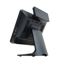 Sistema POS A100 Android/Windows 15+LED8+VFD8/15.6 Pulgadas, Caja Registradora Táctil con Base de Aleación de Aluminio Metálico PT