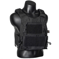Chaleco Táctico JSH Personalizable con Cremallera, Impermeable, de Nailon, con Sistema Molle, de Poliéster, para Protección al Aire Libre, Defensa Personal, Unisex
