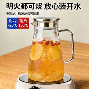 เหยือกน้ำแก้วใสพร้อมฝาปิด ทนความร้อน สำหรับงานปาร์ตี้ ใช้ได้ทั้งผู้ใหญ่และเชิงพาณิชย์ - Product Image 2