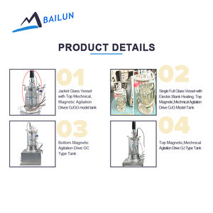 20L Benchtop Glass Jacketed Bioreactor Fermenter Stirred Tank Bioreactor System with Price - Product Image 2