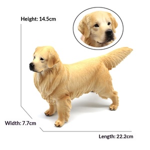 Juguete de Animal Realista de PVC, Modelo de Perro, Golden Retriever, Pastor Alemán, Pug, Labrador, Decoración para el Hogar y el Automóvil - Product Image 3