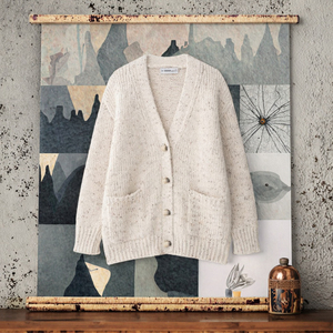 เสื้อถัก TAOP&ZA ลายพิมพ์ฤดูใบไม้ร่วงสุดหรู ปี 2025 แฟชั่นผู้หญิงสไตล์วินเทจ ทรงหลวม คอวี มีกระเป๋า แขนยาว ระบายอากาศได้ดี - Product Image 3