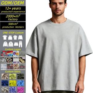 Camiseta de Hombre Estilo Urbano, Corte Cuadrado, Lisa, 260 g/m², 100% Algodón, Cuello Redondo, Talla Grande, Proveedor de Moda - Product Image 1