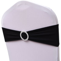 Bandes de chaise avec boucle, housses de chaise en spandex doré, rubans pour mariage, banquet, fête, événement