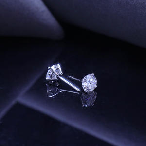 Envío Inmediato: Pendientes de Oro Rosa para Mujer, Diseño Romántico y Elegante con Moissanita Chapada en Oro de 6.5mm VVS en Forma de Bola - Product Image 4