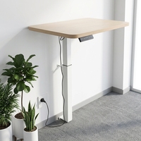 Cadre de bureau mural ergonomique électrique en métal à jambe unique, réglable en hauteur, gain de place, motorisé, design moderne pour bureau à domicile