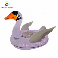 Tube de bain gonflable clignotant à LED Oie blanche Canard jaune Hamac à eau Fun Flamingo Piscine Installations de divertissement aquatique