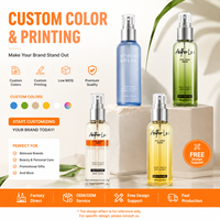 Flacon pulvérisateur OEM 100 ml en PET dépoli à double phase, à paroi épaisse, pour brume ultra fine, conteneur vide pour lotion cosmétique, avec logo personnalisé