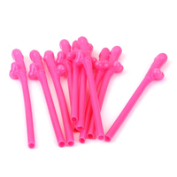 Pailles en plastique colorées en forme de pénis pour enterrement de vie de jeune fille, décorations de fête prénuptiale pour adultes, pailles à boire pour soirées entre filles - Vente en gros