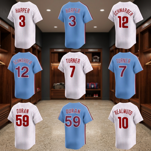 Venta al por Mayor de Bordado 3D Transpirable para Camisetas de Béisbol Americano - Product Image 3
