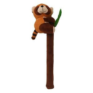 Famoso en Internet, lindo pequeño <span class=keywords><strong>mapache</strong></span> y muñeco de Panda, edredón de peluche para viajes, bastón de bambú, escalada, dibujos animados para cumpleaños - Product Image 1