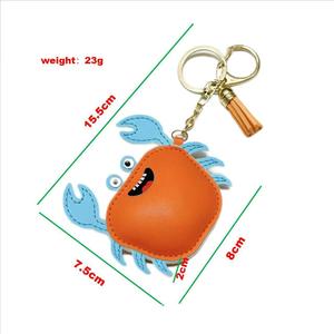 Mignon Kawaii 3D Anime PU porte-clés en cuir 3D animaux et gland voiture porte-clés accessoires avec breloques de sac à main porte-clés en cuir - Product Image 2