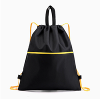 Sac à dos à cordon de serrage imperméable grande capacité pour enfants, doublure en polyester écologique, portable, logo personnalisé, usage quotidien