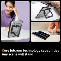 Geri metal katlanmış stand ile TPU tampon ve plastik combo defender kapak iPad kılıfı Pro 13 2024