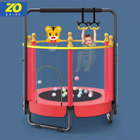Trampolín Zoshine de 60" para Niños, 5 Pies, para Interior y Exterior, Mini Cama Elástica para Bebés y Niños Pequeños con Red de Seguridad y Canasta de Baloncesto